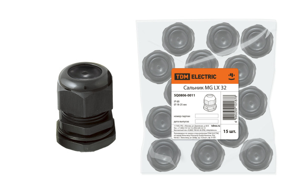 TDM Сальник MG LX 32 диаметр проводника 18-25мм IP68 SQ0806-0011