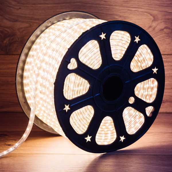 Rexant LED Лента 220В, 6.5x13мм, IP67, SMD 5730, 60 LED/м, Теплый белый, 100м 142-702