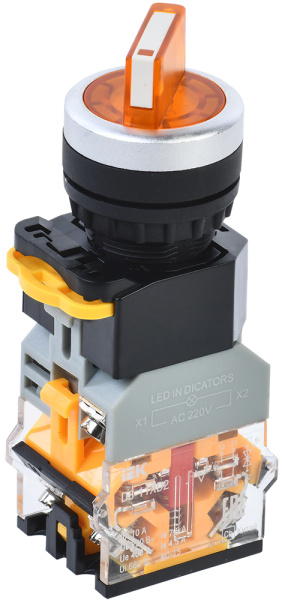 IEK Переключатель D8-11XD2 2 положения 1з+1р с подсветкой желтый