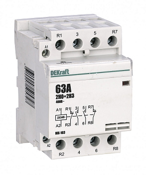 Dekraft Модульный контактор 2НО+2НЗ 63А 230В МК-103