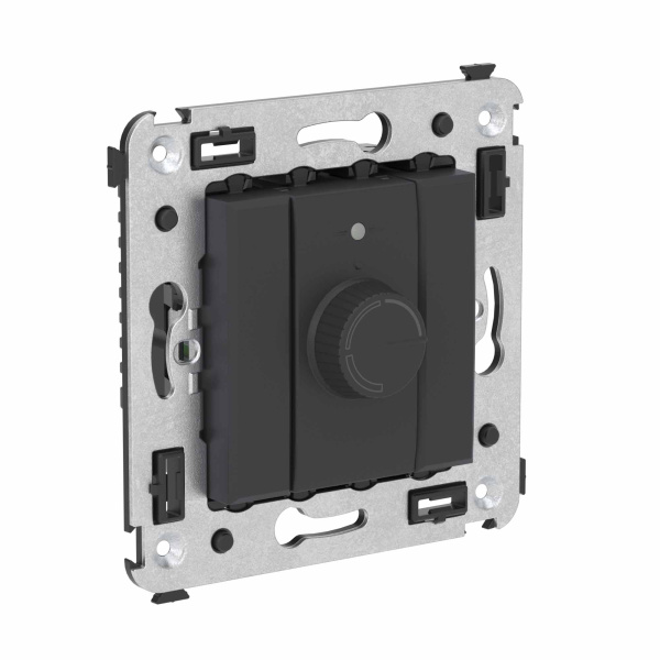 Купить DKC Диммер поворотный в стену, "Avanti", "Черный матовый"