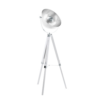 Eglo 49877 Торшер COVALEDA, 1х60W (E27), 550, H1640, дерево, сталь, белый, хром, серебро Eglo 49877 Торшер COVALEDA, 1х60W (E27), 550, H1640, дерево, сталь, белый, хром, серебро