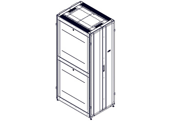 Systeme Electric Шкаф, серия Uniprom, 48U-750/1070, боковые панели 4шт, черный