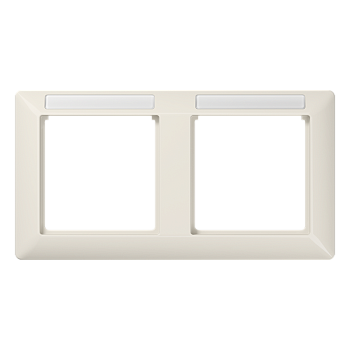 JUNG рамка 2-кратная горизонтальная с полем для надписи слоновая кость AS5820BFINA