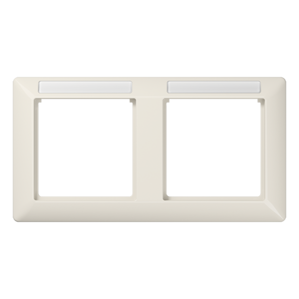 JUNG рамка 2-кратная горизонтальная с полем для надписи слоновая кость AS5820BFINA
