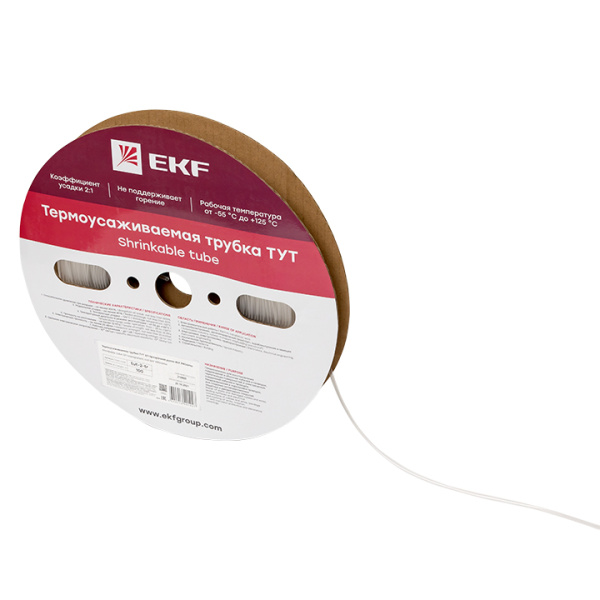 Купить EKF Термоусаживаемая трубка ТУТ 2/1 прозрачная рулон