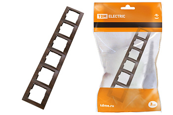 TDM Рамка 6 постовая горизонтальная "ЭКО" (бук) "Таймыр" SQ1814-0334