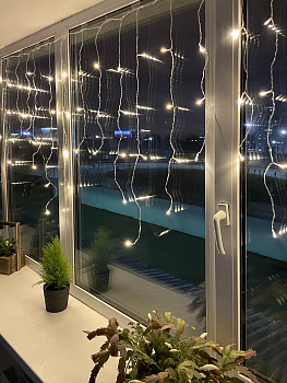 ЭРА ENOB-2B Гирлянда LED Бахрома 2м*1м теплый свет, 24V, IP44