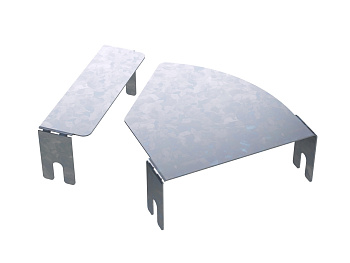 DKC Крышка д/угла гор.изм.CPO 0-45° осн.200, горячеоцинкованный