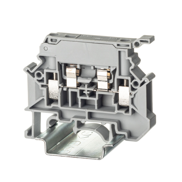 DKC Nuputuk Клемма для предохранителя, винтовой зажим, 2 точки подключения, 4 кв.мм, серая