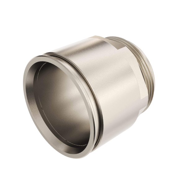 Купить DKC Муфта труба-коробка д.50мм, IP66/IP67, М50х1,5, никелированная латунь