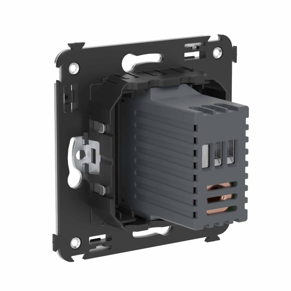 Купить DKC Диммер поворотный в стену, "Avanti", "Черный матовый"