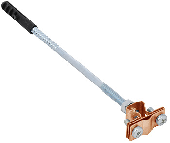 IEK Держатель проводника круглого 8-10мм бетонный фасад медь