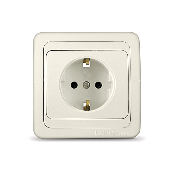 UNIVersal "Валери" Розетка "слоновая кость" (ivory) с/з Б-В0028