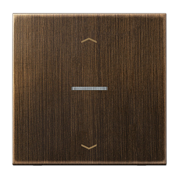 JUNG Клавиша для KNX кнопки, 1 группа, с окошком и символами "стрелки" металл латунь Antik ME101KO5PAT