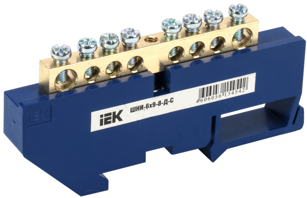 IEK Шина N ноль на DIN-изол ШНИ-6х9-8-Д-С