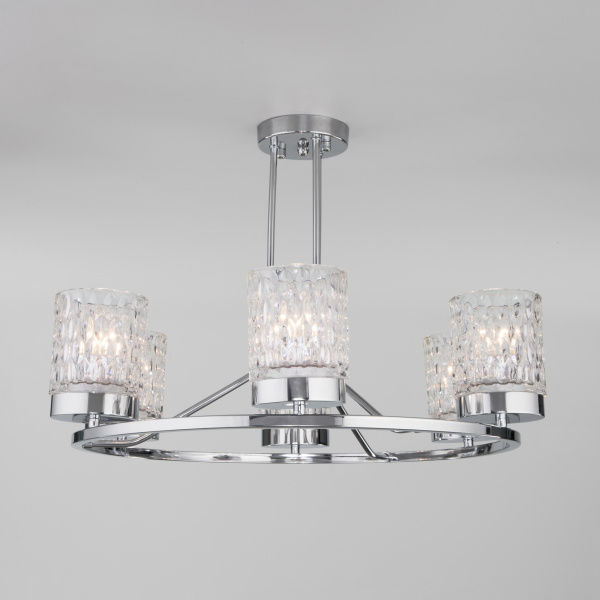 Купить Eurosvet Потолочная люстра со стеклянными плафонами 60127/6 хром a057090