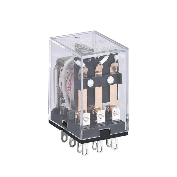 CHINT Промежуточное реле JZX-22F(D) 3 конт. с инд. LED 5А 12В DC (R)