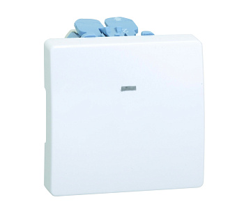 Simon 27 Мех Слоновая кость Выключатель проходной (переключатель) с подсветкой, 10А 250В 27204-62