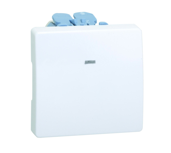 Simon 27 Мех Белая Кнопка клавишная с подсветкой, 10А 250В 27669-65