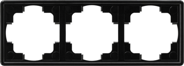 Gira S-Color Черный Рамка 3-ая 021347