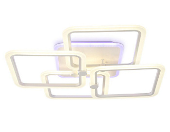 Ambrella Потолочный светодиодный светильник с пультом FA537/4 WH белый 148W 670*670*120 (ПДУ РАДИО 2.4)