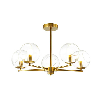 Lumion 3769/5C LN19 083 античная латунь Люстра на штанге E14 5*60W 220V BLAIR