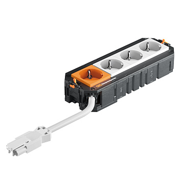 OBO Bettermann Коробка монтажная укомплектованная UT4 GST18i (3+1 розетки) с кабелем 7404686