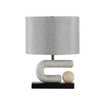 Odeon Light 5410/1TA MODERN ODL_EX23 31 черный матов./серый металл/полирезин/ткань Настольная лампа E27 1*60W BAGEL