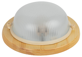 ЭРА НБО 03-60-011 Светильник Кантри дерево/стекло IP54 E27 max 60Вт D220 круглый орех