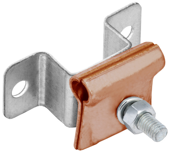 IEK Держатель-зажим соединительный круглого проводника 6-12мм опорный L=30-40мм медь