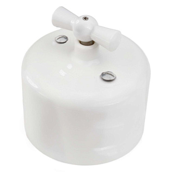 BIRONI Ришелье Керамика Белый Выключатель проходной 2-кл R1-212-01