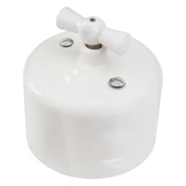 BIRONI Ришелье Керамика Белый Выключатель проходной 2-кл R1-212-01