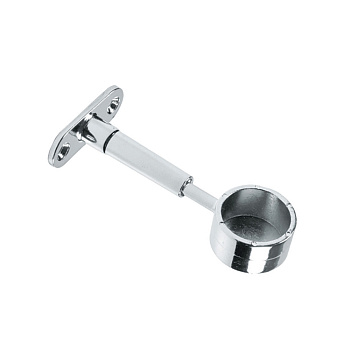 Tech-KREP Крепление труб к стене регулируемое торцевое, хром (1 шт) - пакет 127437