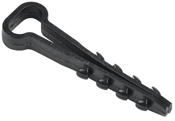 IEK Дюбель хомут 5х8мм нейлон черный (100шт)