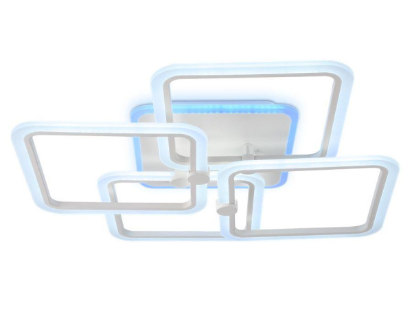 Купить Ambrella Потолочный светодиодный светильник с пультом FA537/4 WH белый 148W 670*670*120 (ПДУ РАДИО 2.4)