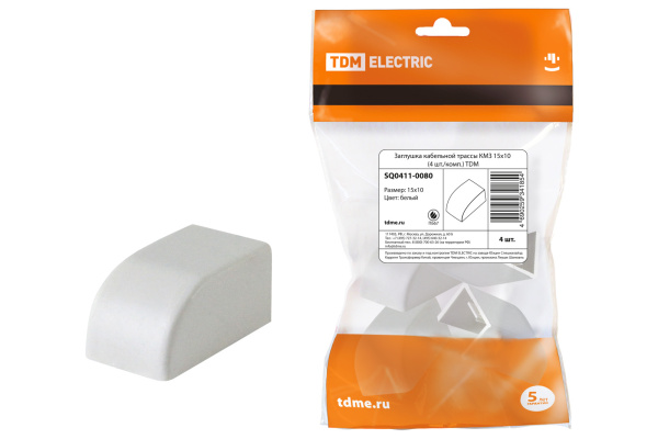 TDM Заглушка кабельной трассы КМЗ 15х10 (4 шт./комп.) SQ0411-0080