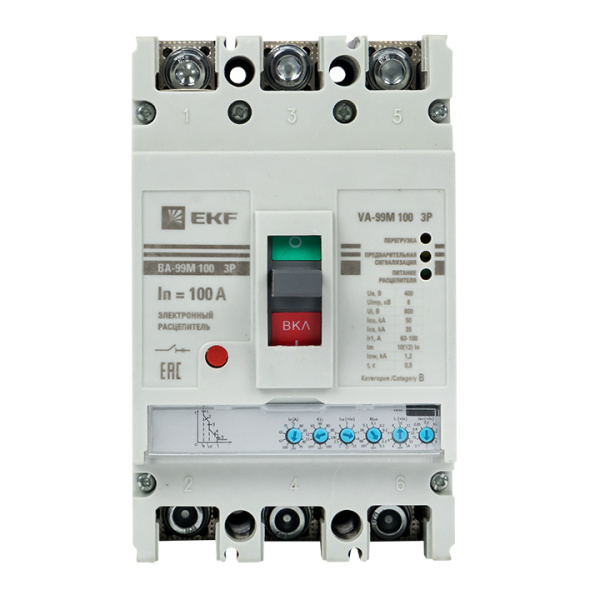 Купить EKF PROxima Автоматический выключатель ВА-99М 100/100А 3P 50кА с электронным расцепителем