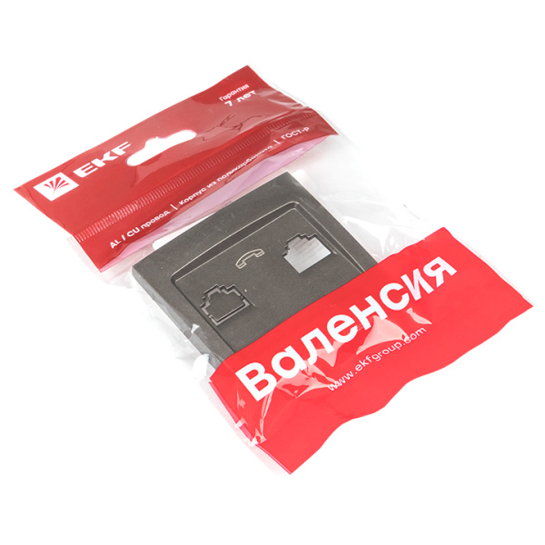 Купить EKF PROxima Валенсия лицевая панель розетки Phone 1-местная графит