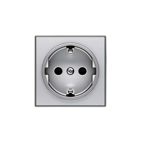 ABB SKY Серебристый алюминий Накладка для розетки SCHUKO 2CLA858800A1301