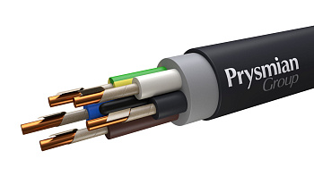 Кабель силовой с ПВХ изоляцией ВВГнг(А) -FRLS 5x6 ок(N,PE) ч РЭК-Prysmian 1705070106