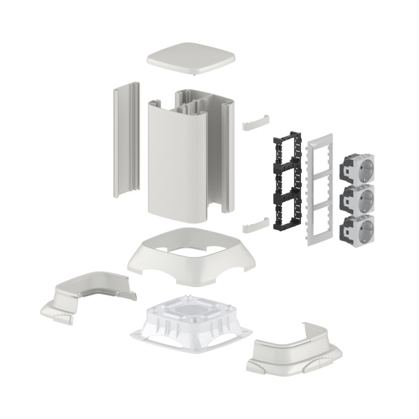 Купить DKC Миниколонна алюминиевая 0,25 м, цвет светло-серебристый металлик