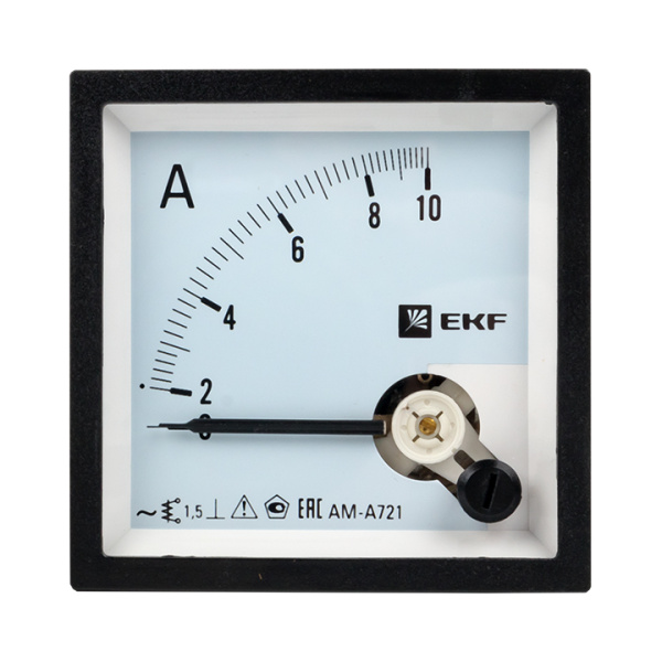 Купить EKF PROxima Амперметр AMA-721 аналоговый на панель (72х72) квадратный вырез 10А прямое подкл.
