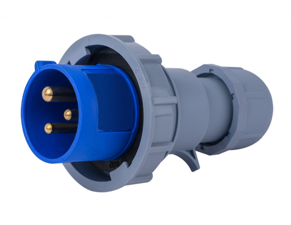 Dekraft Вилка перен. 2Р+РЕ 16А 220В IP67 ВП-103