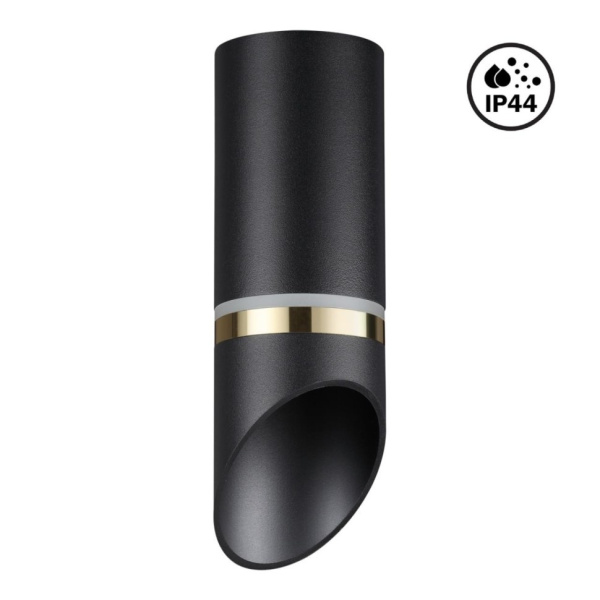 Novotech 370905 OVER NT22 черный/золото Светильник накладной влагозащищенный IP44 GU10 9W 220V DELTA