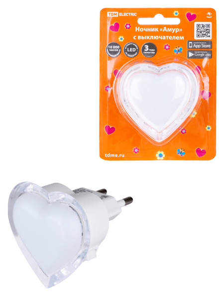 TDM Ночник "Амур" с выключателем, 0,3 Вт, 220 В SQ0357-0030
