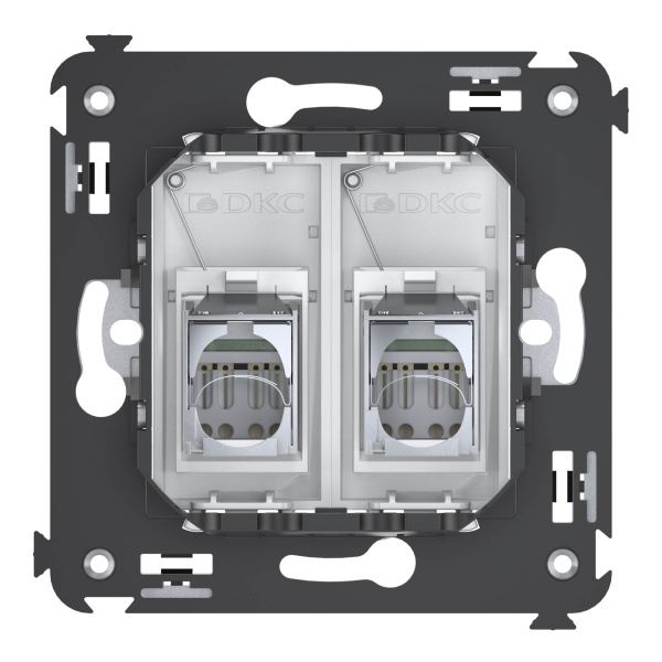 Купить DKC Компьютерная розетка RJ-45 в стену, кат.5e двойная экранированная, "Avanti", "Белое облако"