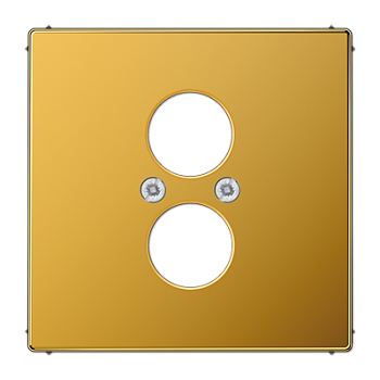 JUNG Крышка для 2-х гнезд (разъемов для громкоговорителей) золото LS962GGO