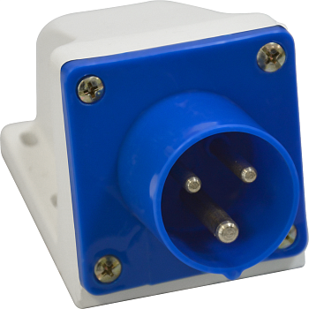 КЭАЗ Вилка для монтажа на поверхность 513-16А-6h-220AC-2P+PE-IP44