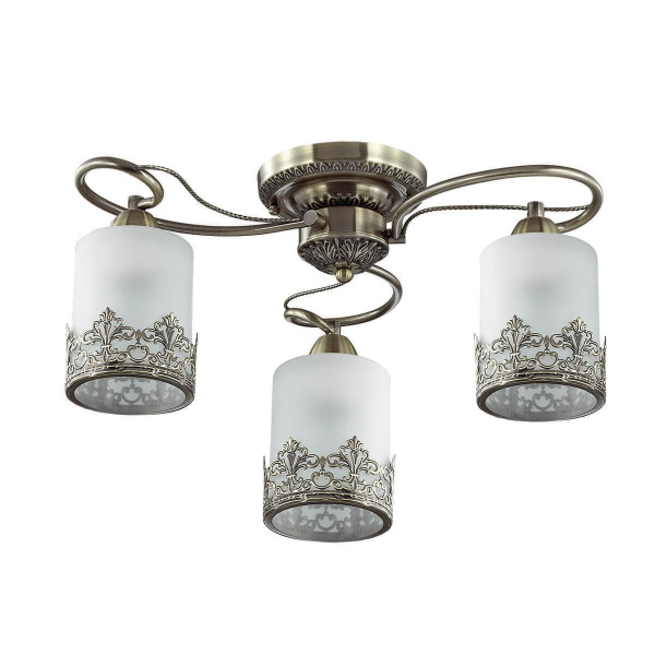 Купить Lumion 3070/3C LN16 193 бронзовый/стекло/метал. декор Люстра потолочная E27 3*40W 220V CITADELLA